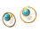 Miniature : Boucles d'oreilles Agate crazy lace