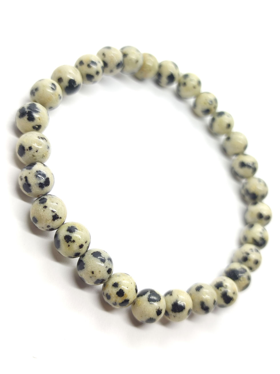 Miniature : Bracelet Jaspe dalmatien 6mm