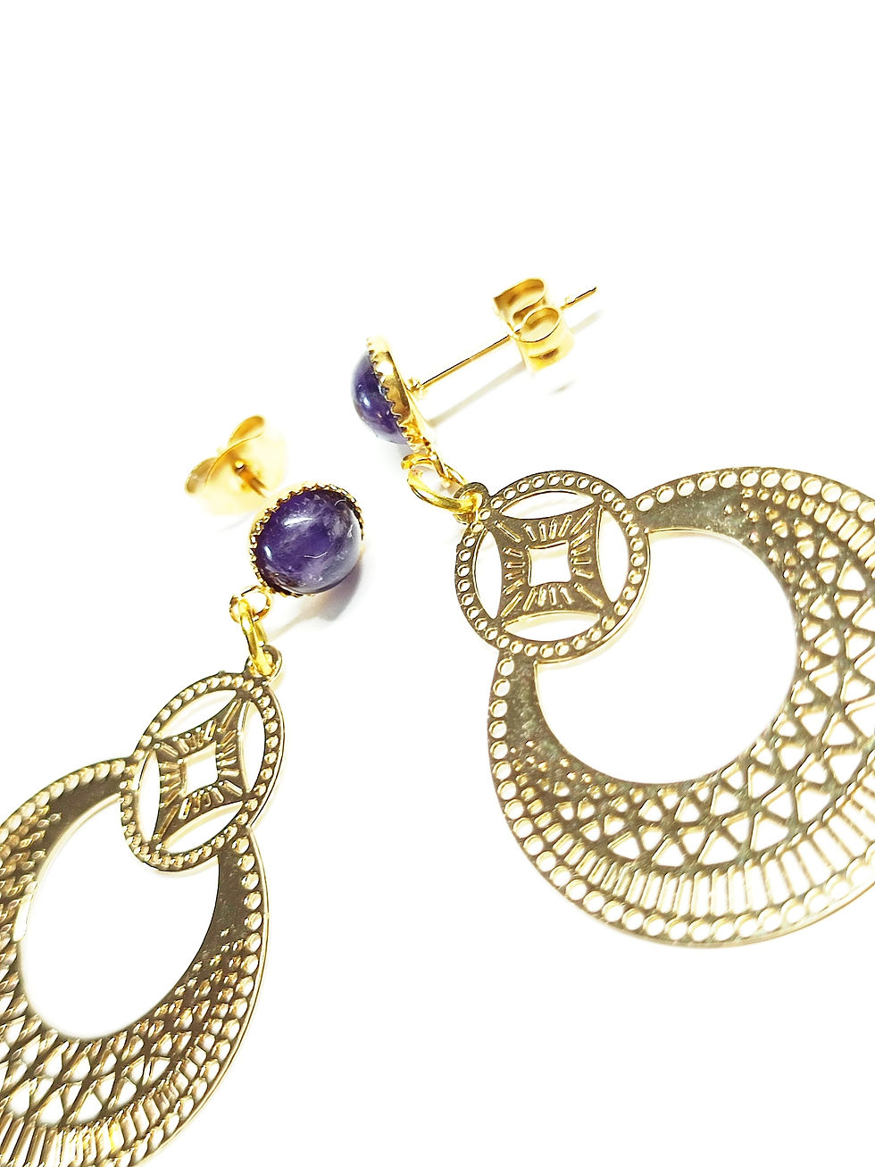 Miniature : Boucles d'oreilles Amethyste