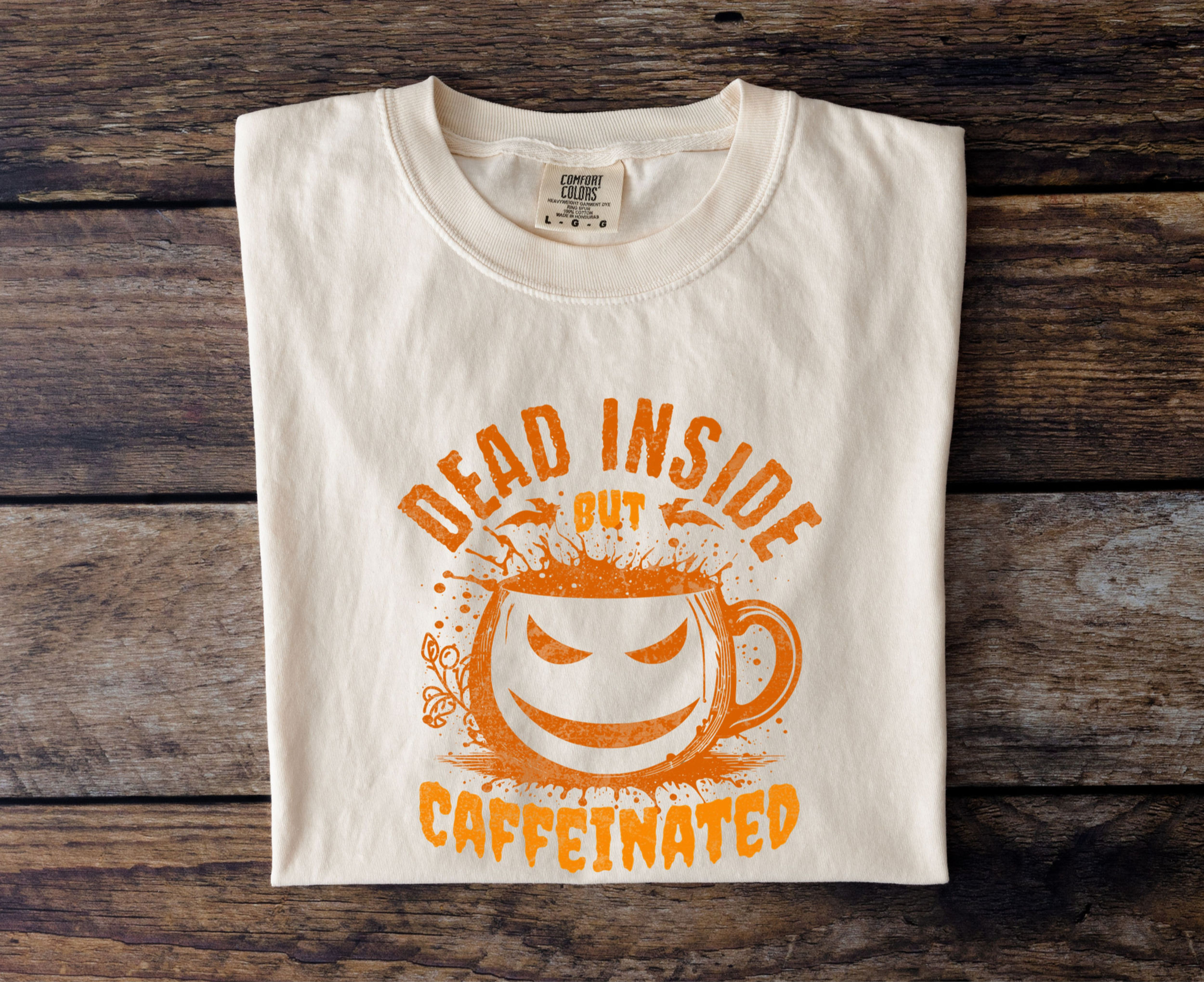 Dead inside but caffeinated halloween shirt