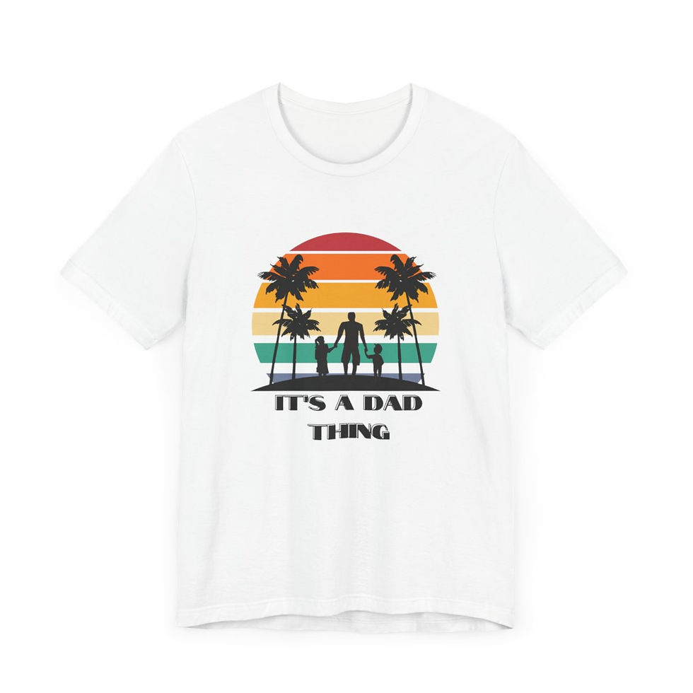 Thumbnail: It's a Dad Thing father and kids, Retro sunset tee