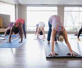 Séance de cours de yoga