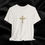 Thumbnail: Elegant Gold Cross Unisex Tee - Comfortable Short Sleeve Shirt for Everyday Wear