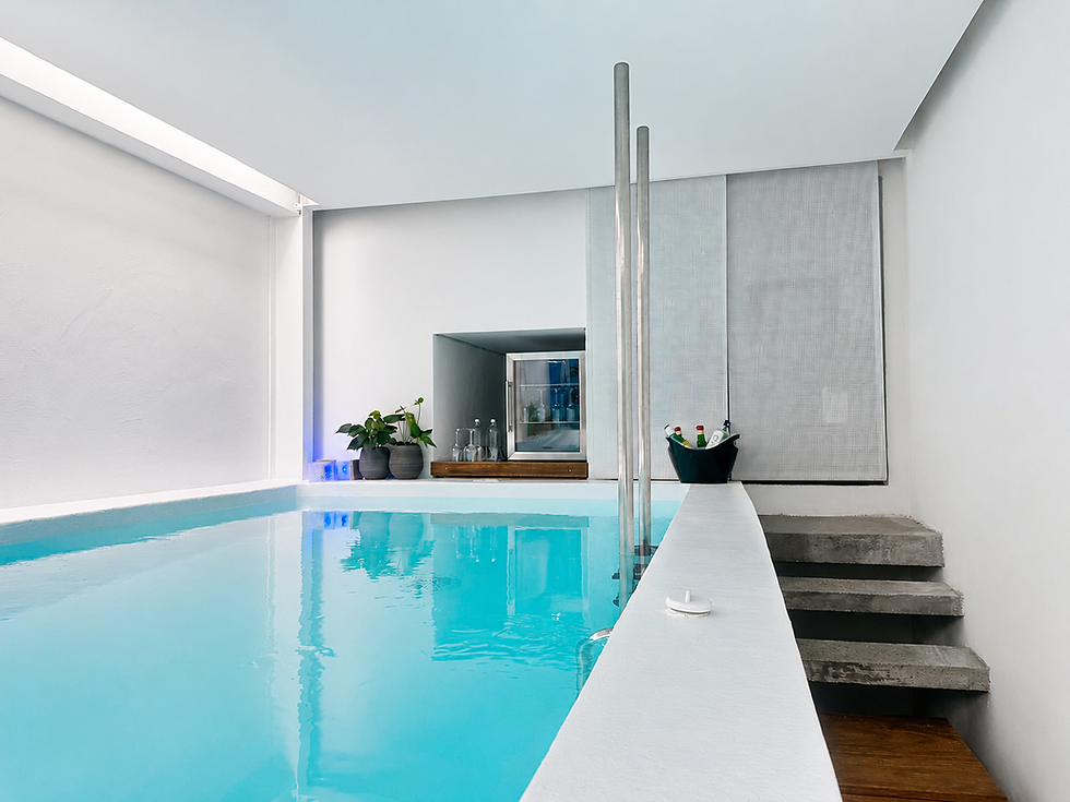 Indoor heated pool at Casa M Costa Nova
