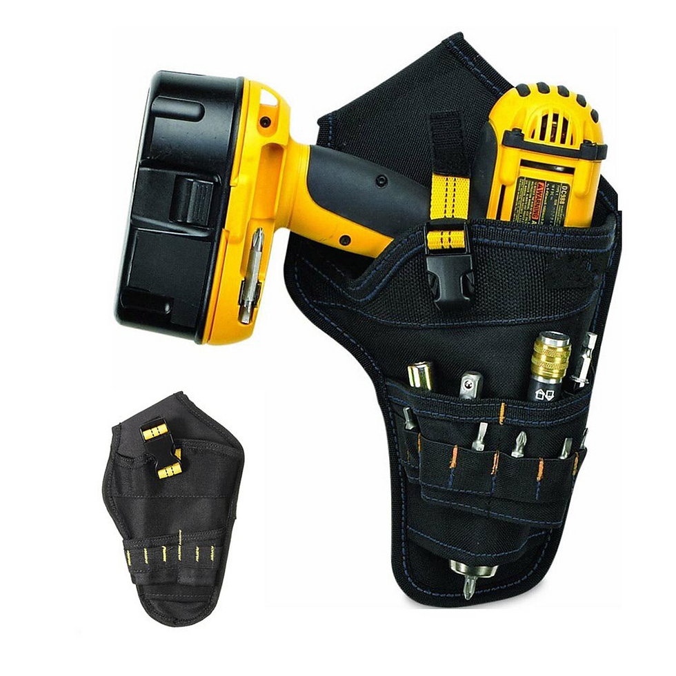 Thumbnail: Heavy Duty Drill Holster Tool Belt Pouch Bit Holder Hanging Waist Bag Drill Tool