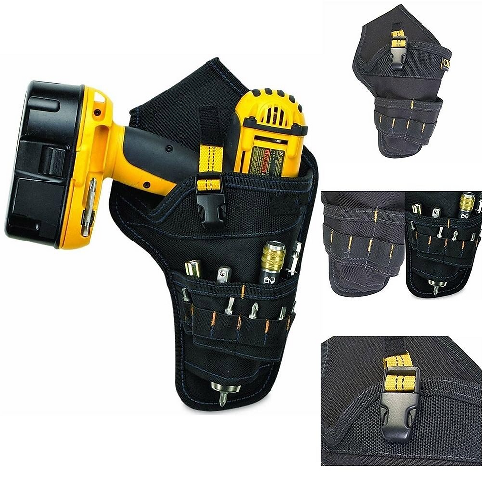 Thumbnail: Heavy Duty Drill Holster Tool Belt Pouch Bit Holder Hanging Waist Bag Drill Tool