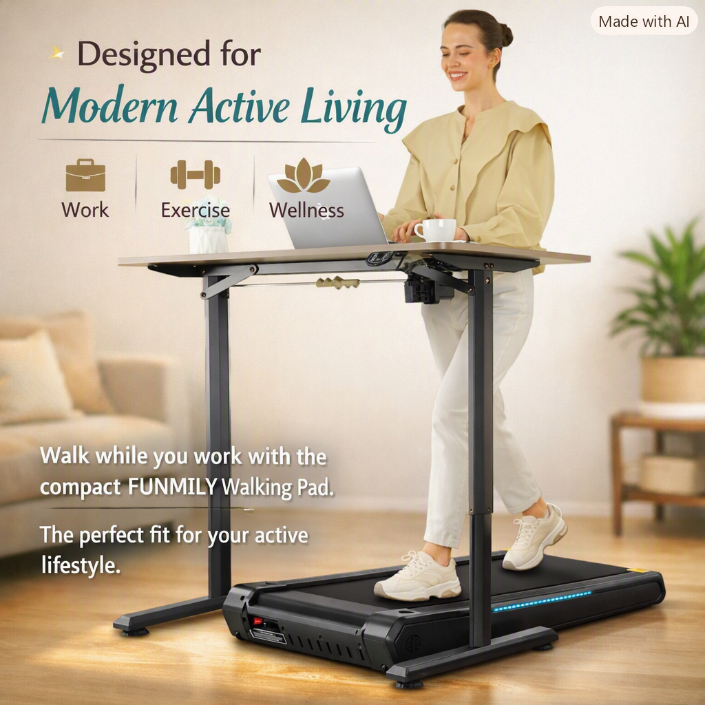 Walking Pad Treadmill with Incline 2.5HP Under Desk Treadmill Small Treadmills f