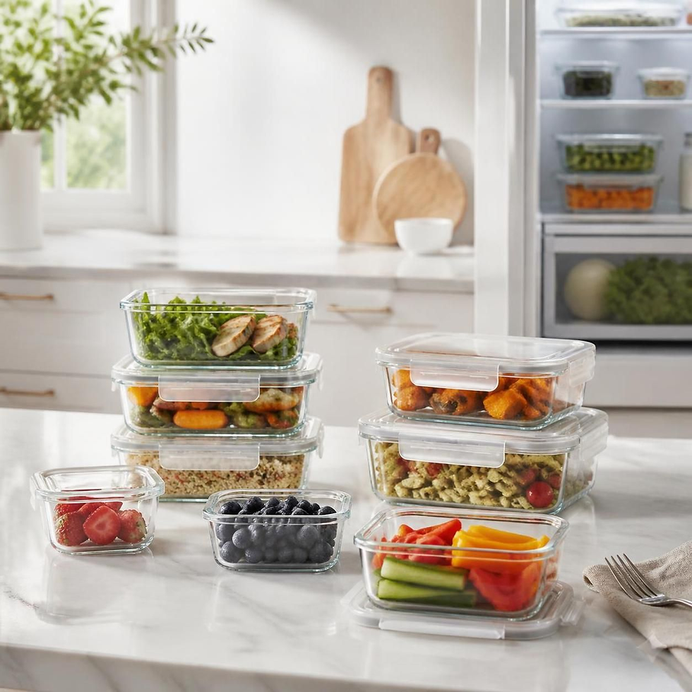 Thumbnail: 🥗 Razab 30-Piece Glass Food Storage Set – Airtight, Reusable & Stackable