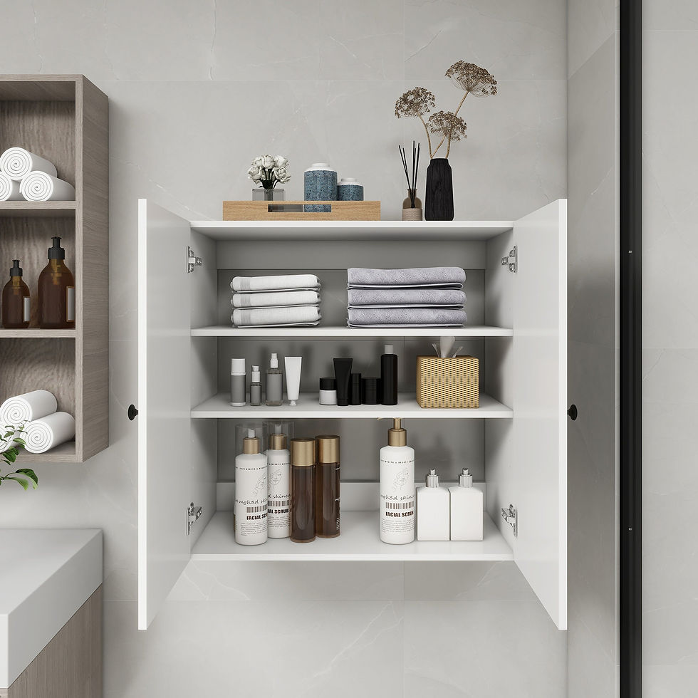 Thumbnail: C2 Closet Shelves for bathroom,Wooden Closet System Modular With 2 Doors Shelves