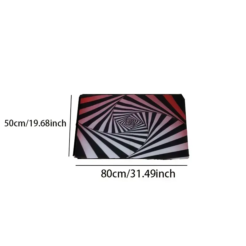 Thumbnail: Abstract Geometric Vortex Illusion Non-Slip Area Rug
