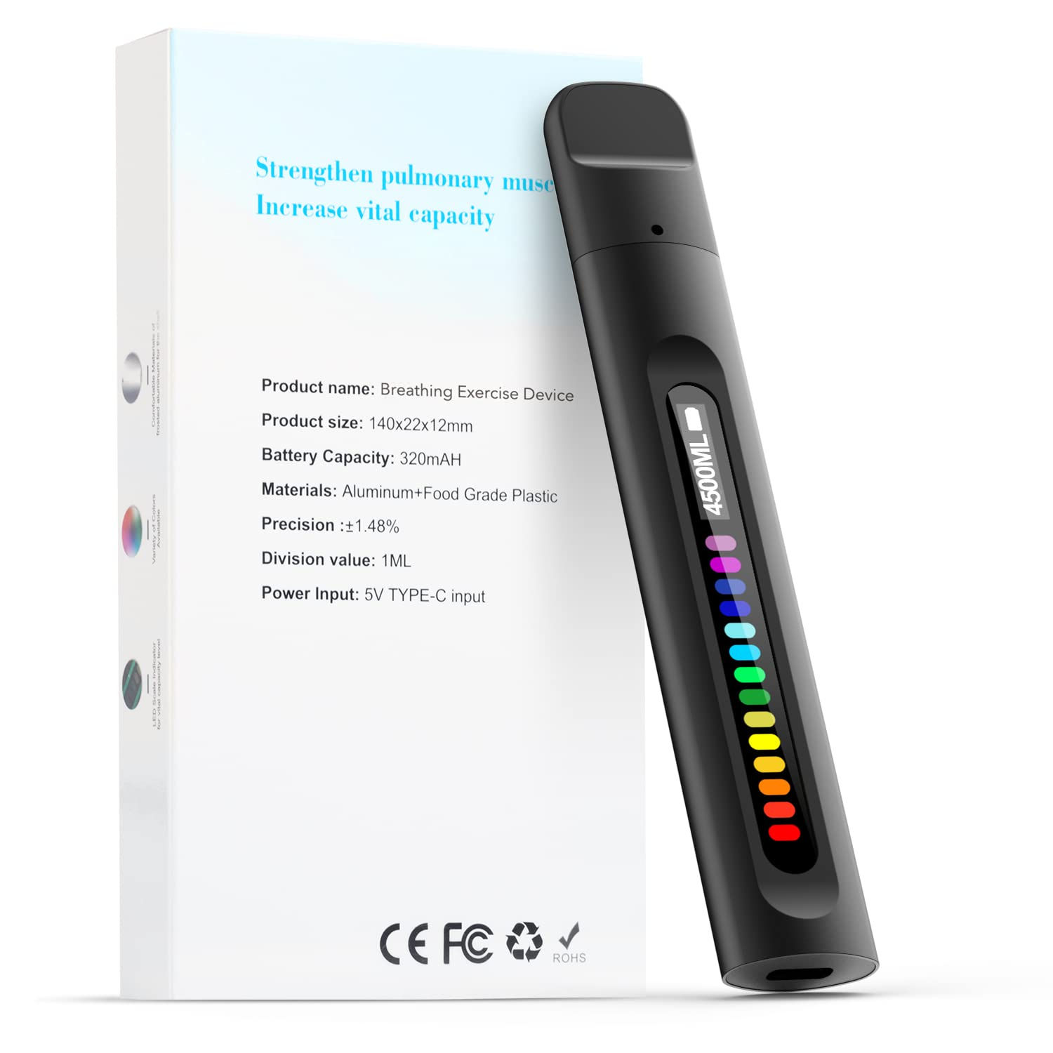 Breathing Exercise Device Portable Breathing Training Device for Better Breathe