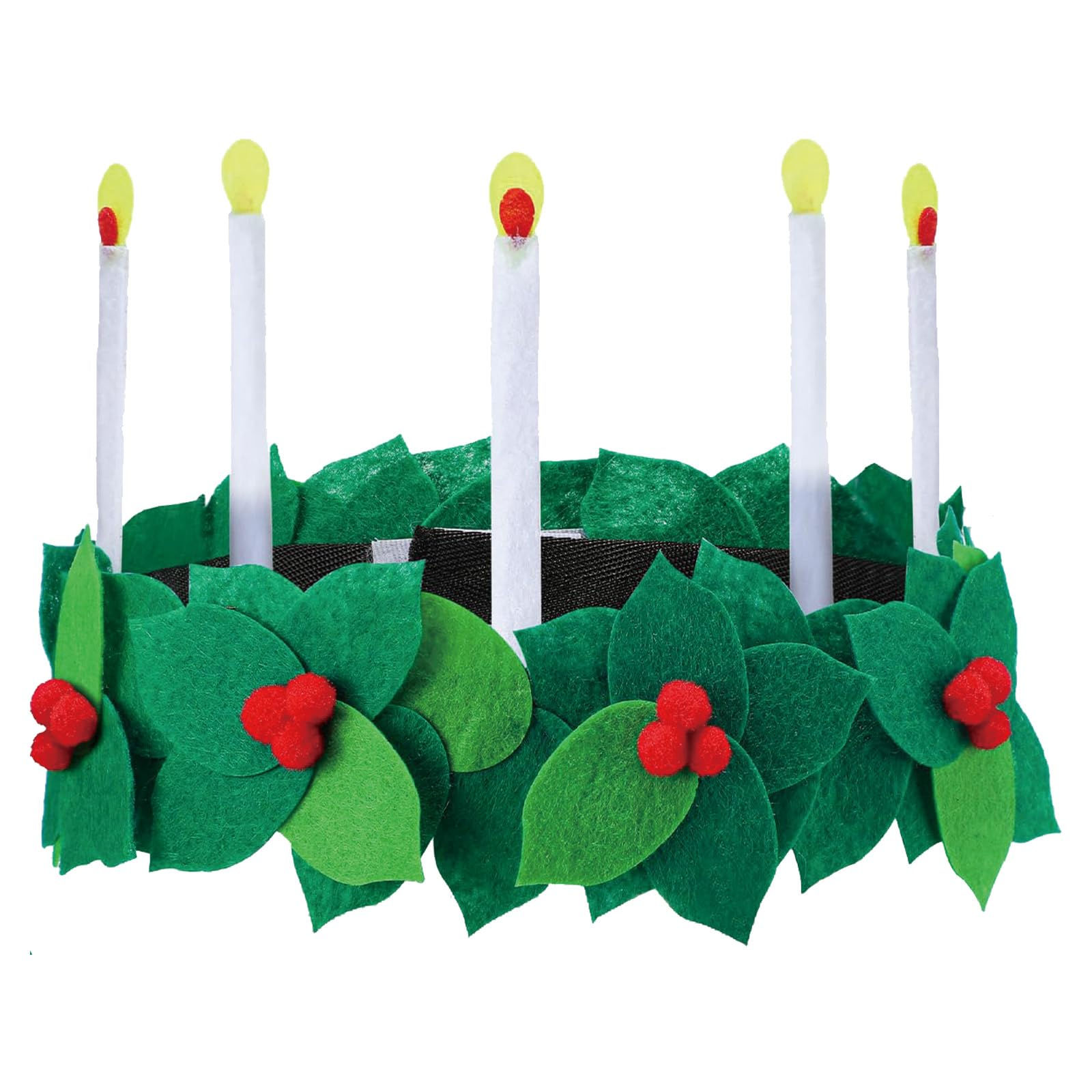Christmas St. Lucia Crown Candle- Felt Headband Sweden Christmas St LuciaKrone Q