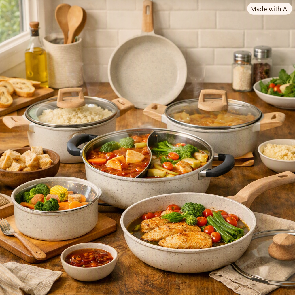 Stone Non-stick Pan Pot Set