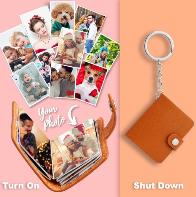Thumbnail: Personalized Color Photo Keychain – Custom Memory Keepsake