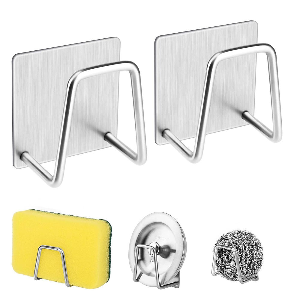Thumbnail: 🧽 SUS304 Stainless Steel Sink Sponge Holder – 2-Piece Set