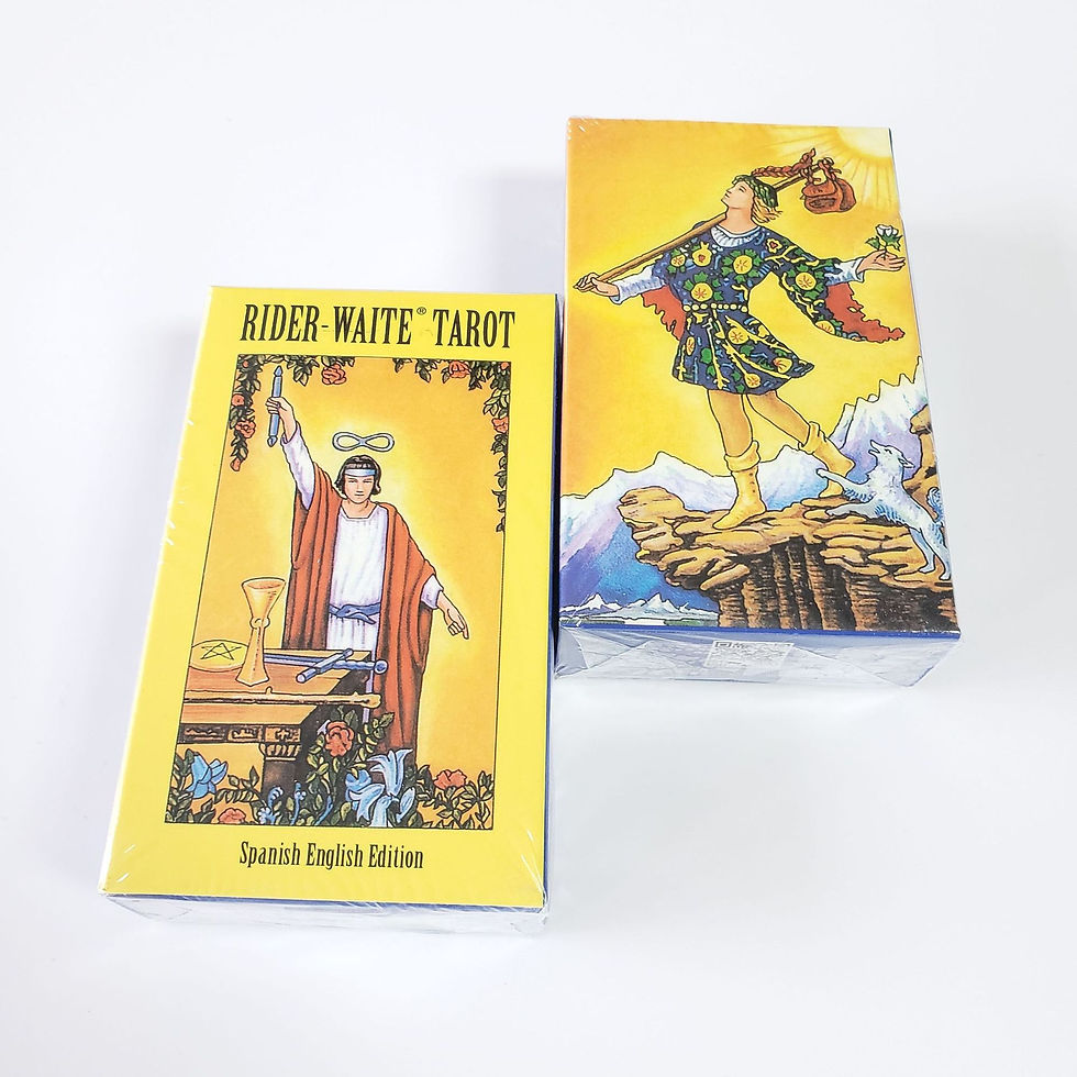 Thumbnail: Bilingual Knight Tarot Cards in English and Spanish