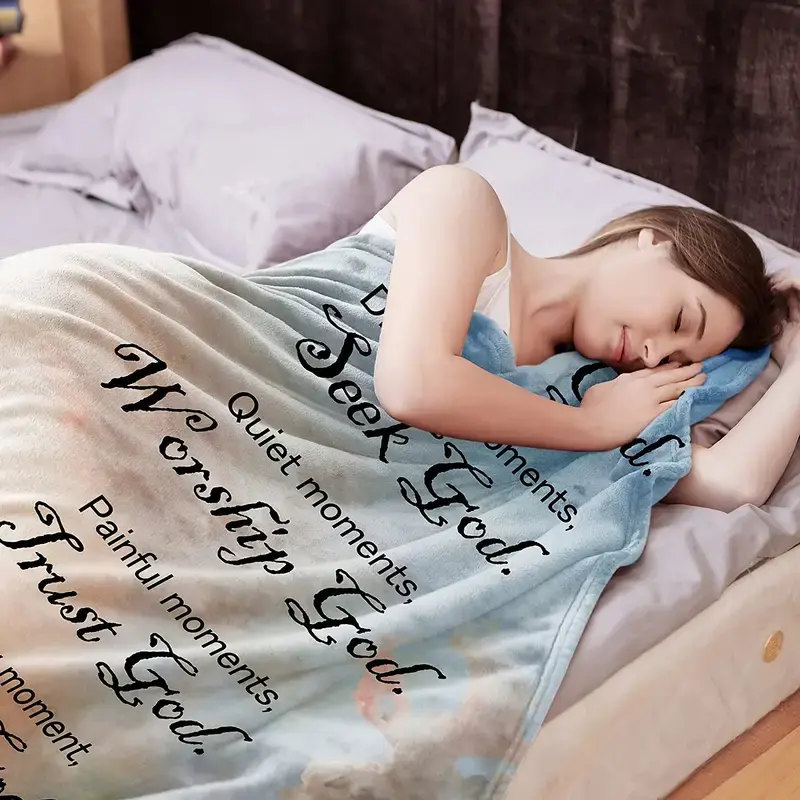Thumbnail: Christian Bible Verse Blanket for Women - Soft Plush Throw