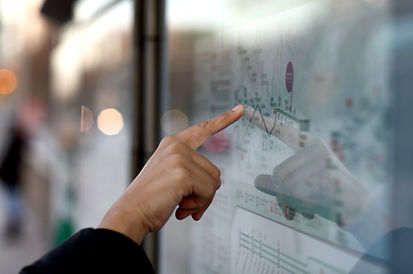 Pointing on a map