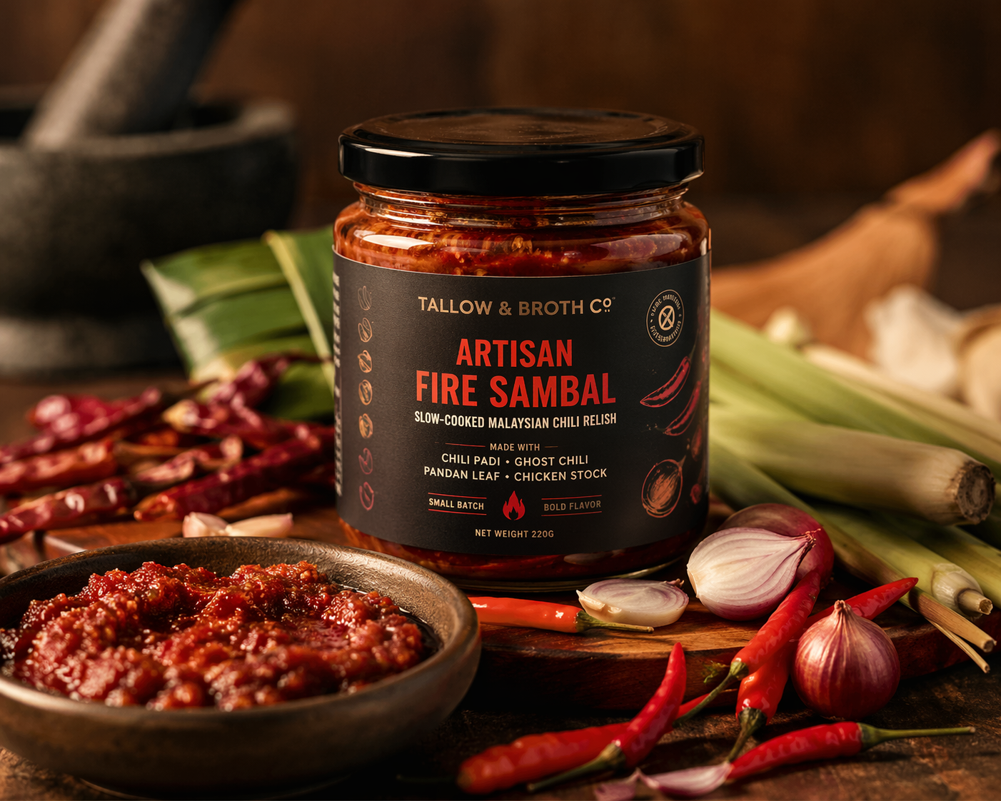 Tallow & Broth Co Signature | Sambal Cili Padi Pedas 220g