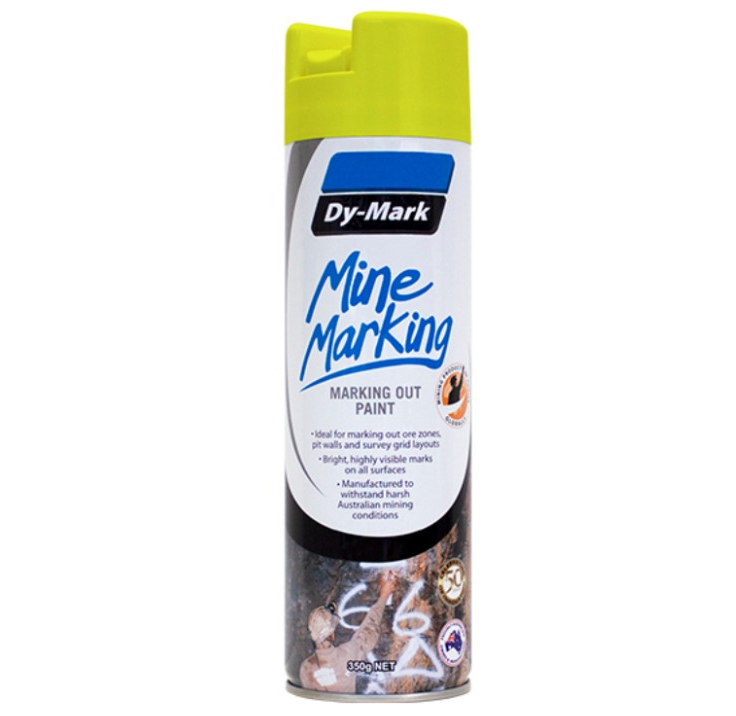 Mine Marker Paint Vertical -Fluro Yellow