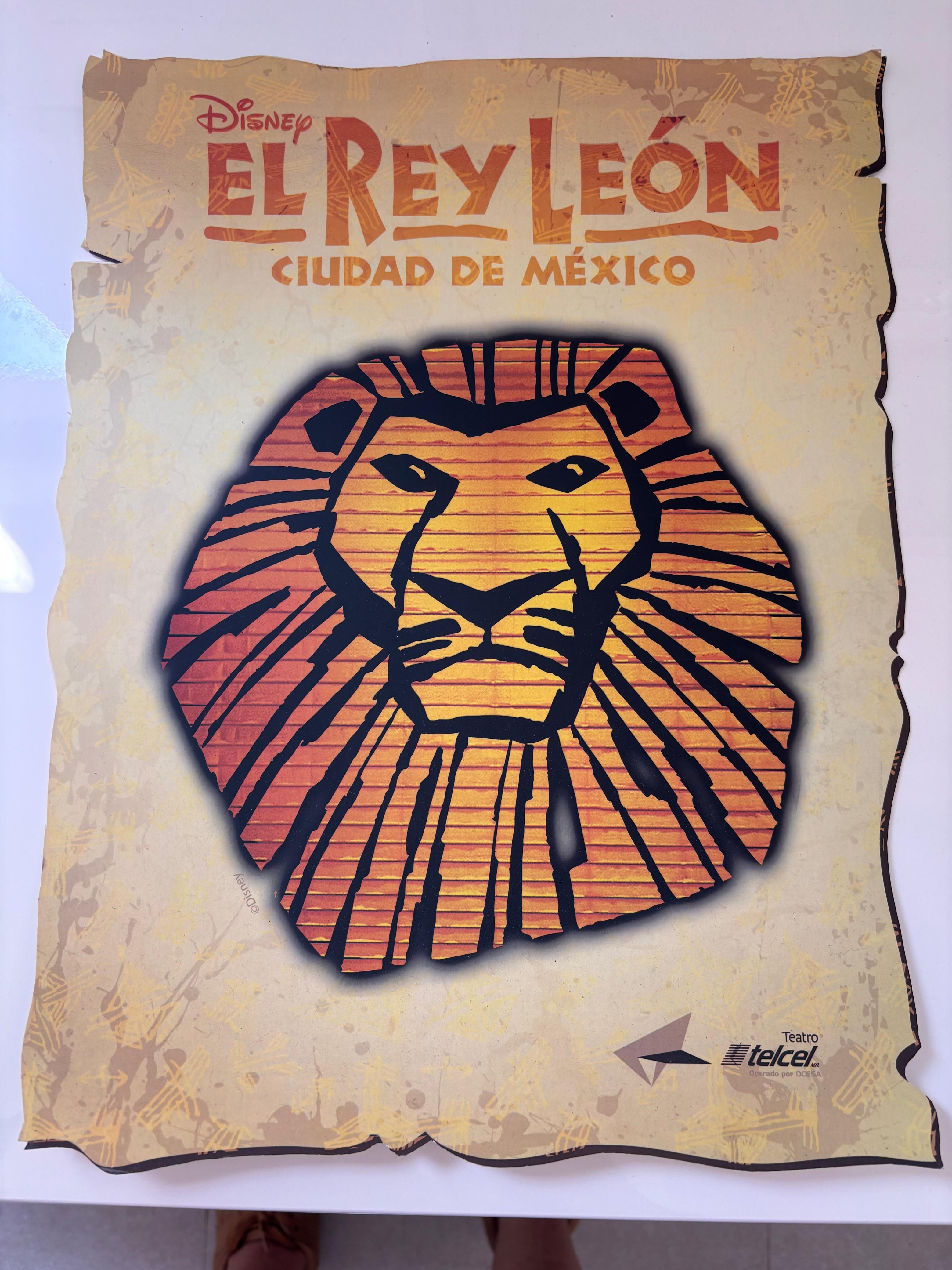 Afiche de la obra El Rey León