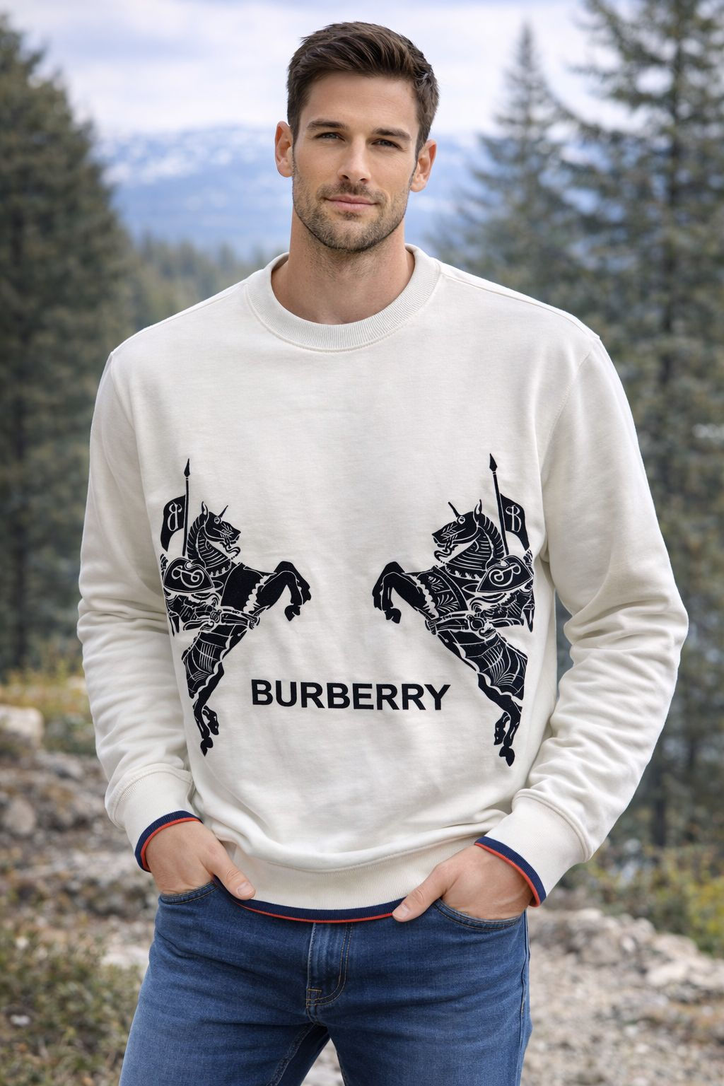 Logolu Basic Erkek Sweatshirt