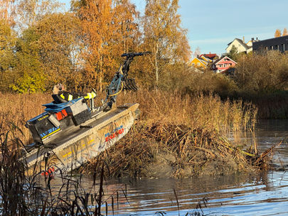 Skjøtselsarbeid ved Vadedammen