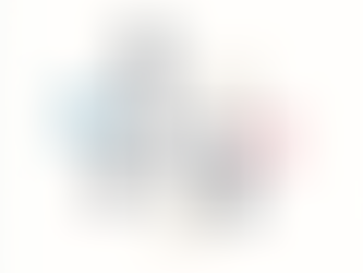 Abstract diagram of interconnected circles on a white background. Circles in blue, black, beige, and pink connected by black lines.