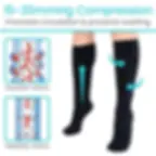 Miniatura: ZIPPERED Compression Stockings 15-20MMHG