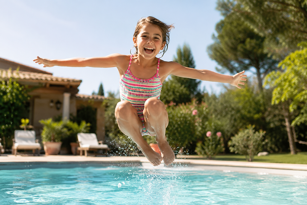 vacances enfants piscine