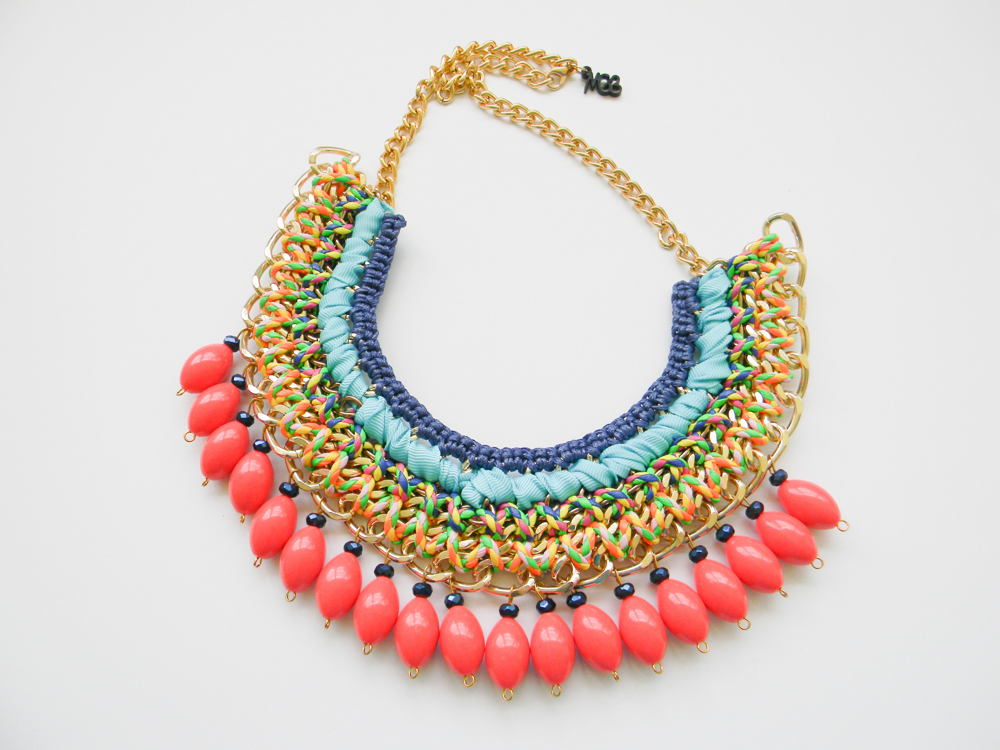 Coral & Blue Princess  Necklace