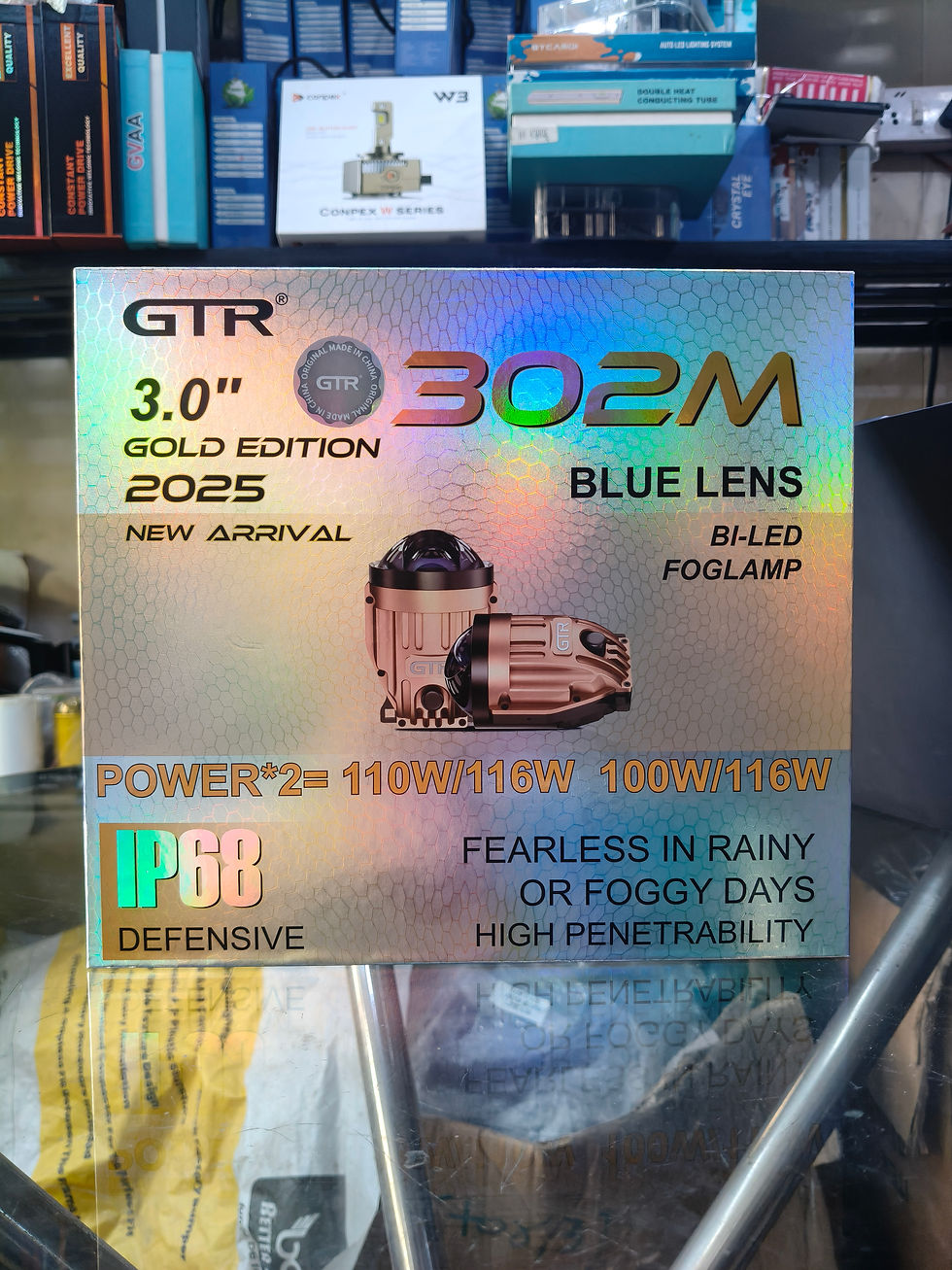 Thumbnail: GTR 302M Gold Edition 3.0-Inch Bi-LED Fog Lamp Projector Kit 