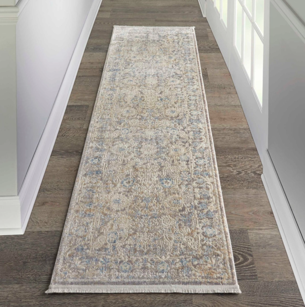 Nourison- Lustrous Weave- LUW01 Ivory/Blue