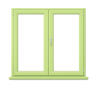 Металопластикове вікно світло-зеленого кольору