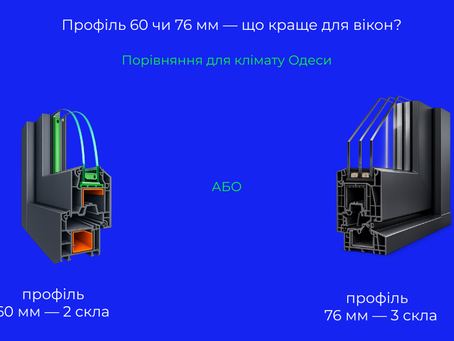 Профіль 60 чи 76 мм — який краще для пластикових вікон?