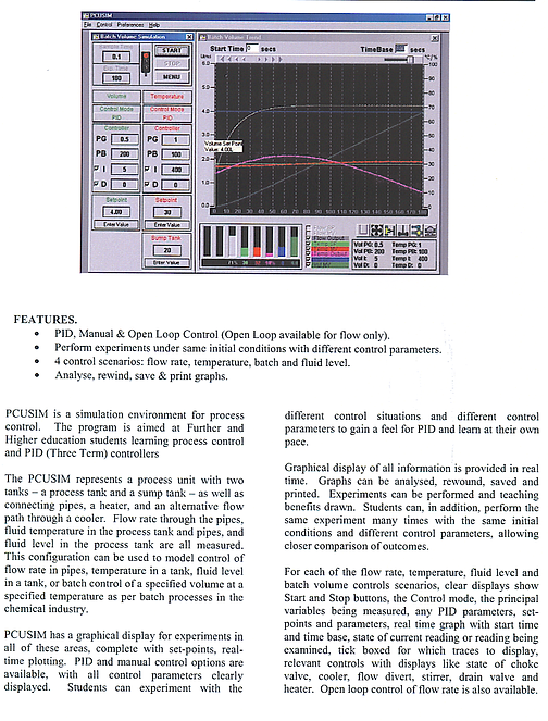 PERT Industrials instrumentation Process Control Software