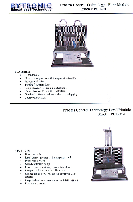 PERT Industrials instrumentation Process Control PC Controlled Single Process
