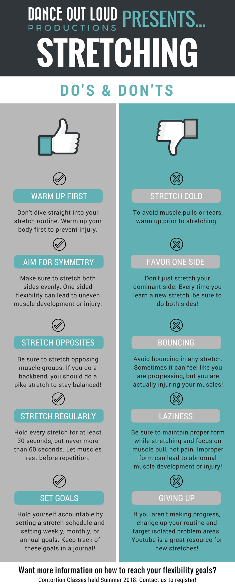 Infographic: Stretching do's and don'ts