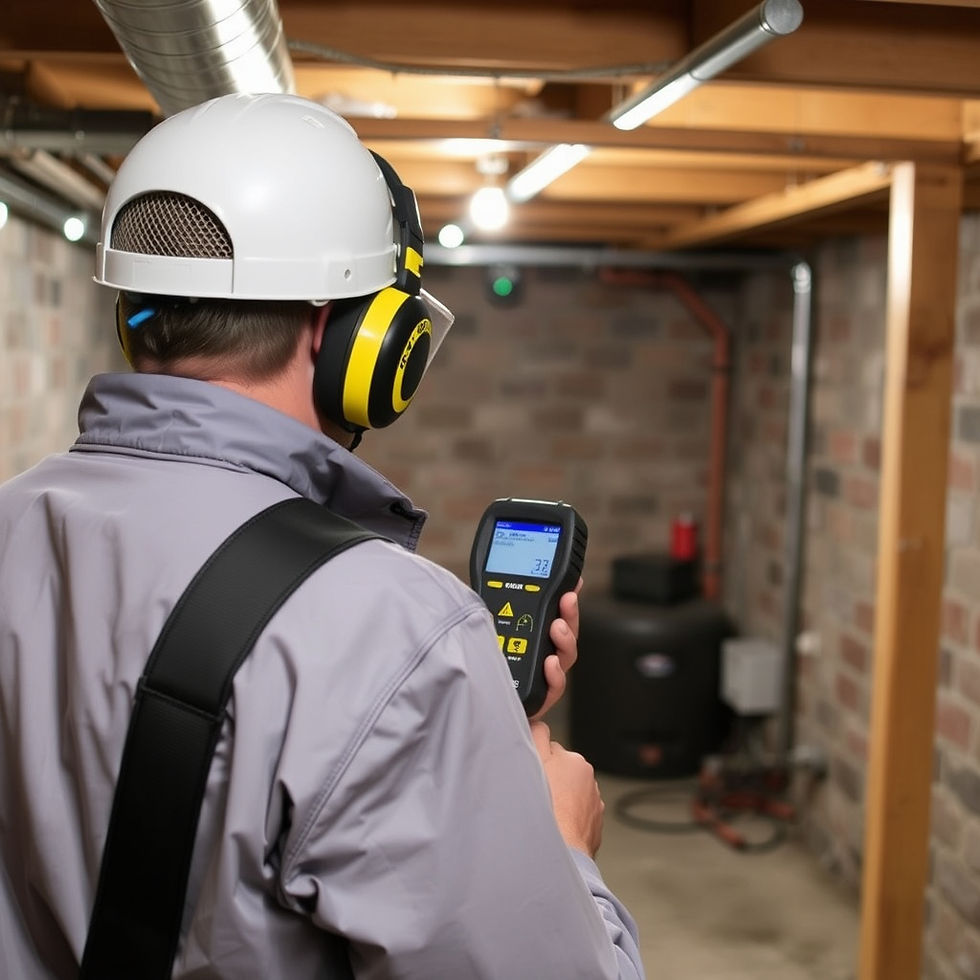 radon measurment inspector back to us in a cellar.jpg