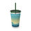 Thumbnail: Live Cool Sunsplash Tumbler with Straw - 16oz - Saint Somewhere - 84