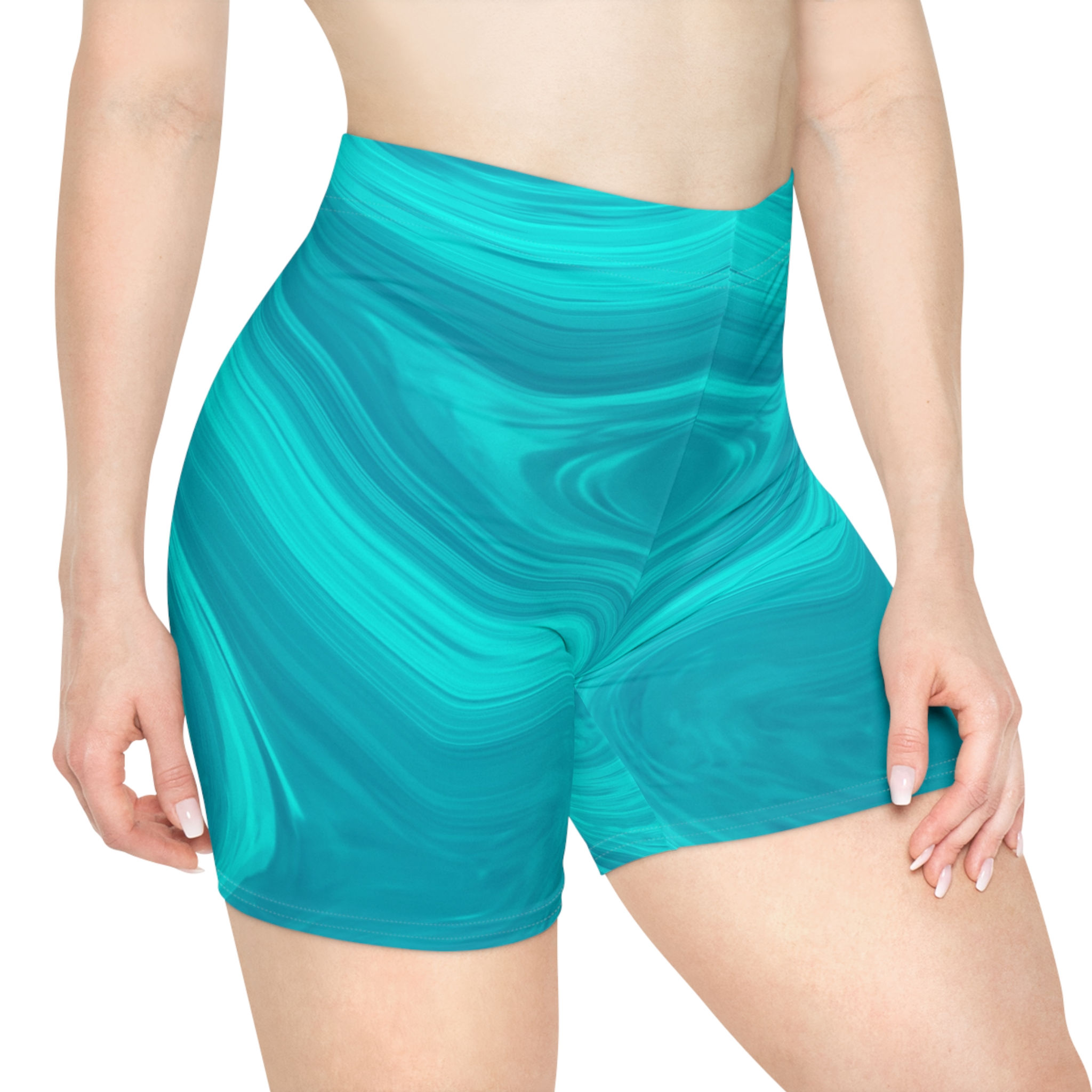 Women's Biker Shorts - Caribbean Blue