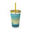 Thumbnail: Live Cool Sunsplash Tumbler with Straw - 16oz - Saint Somewhere - 84