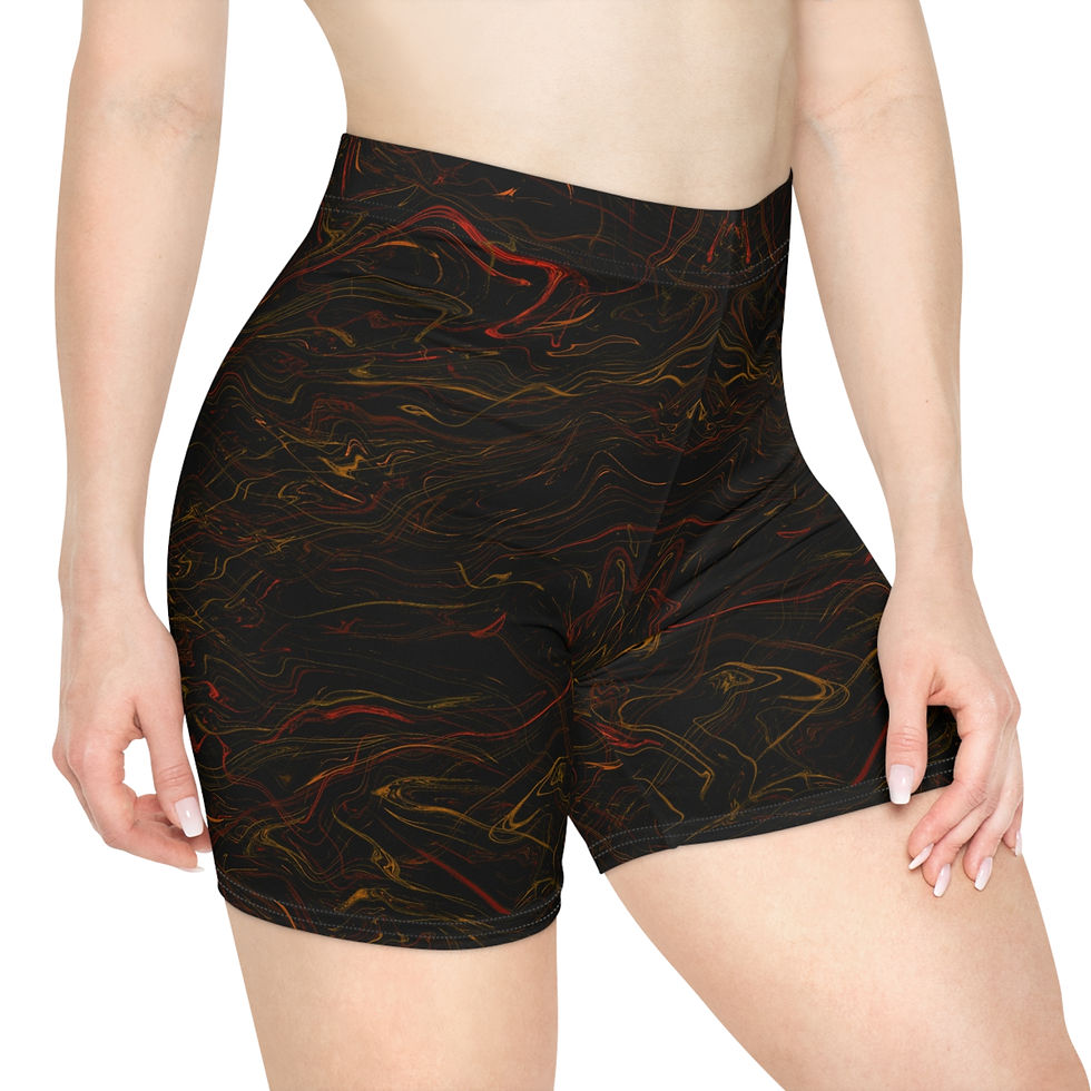 Women's Biker Shorts - Coal & Fire