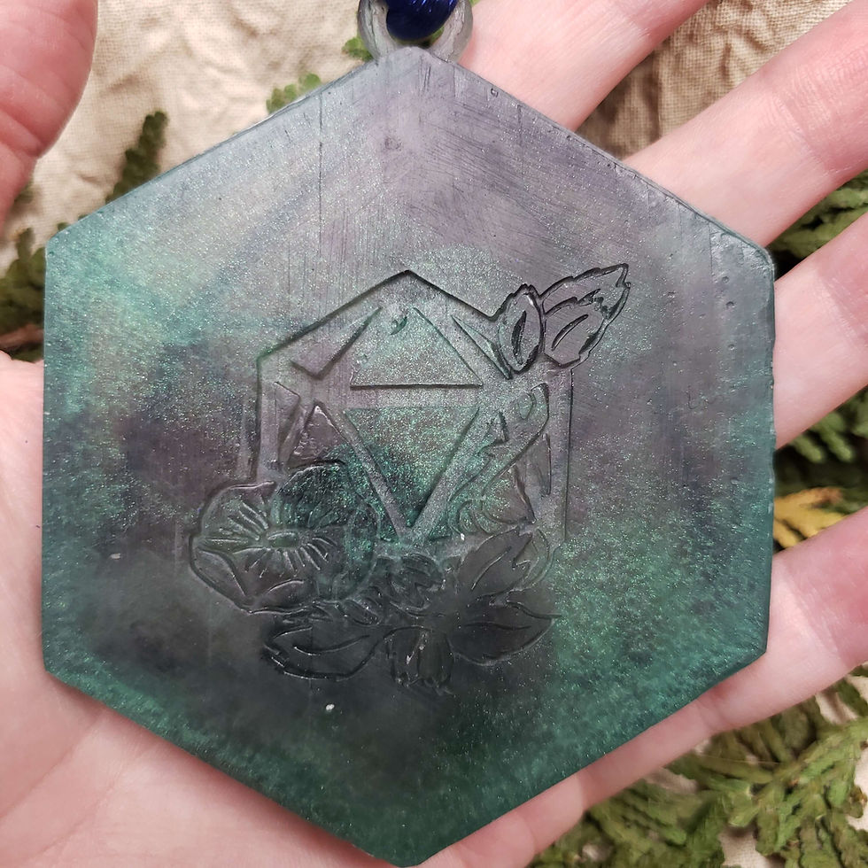 Thumbnail: Barbarian DnD Christmas Ornament Back View