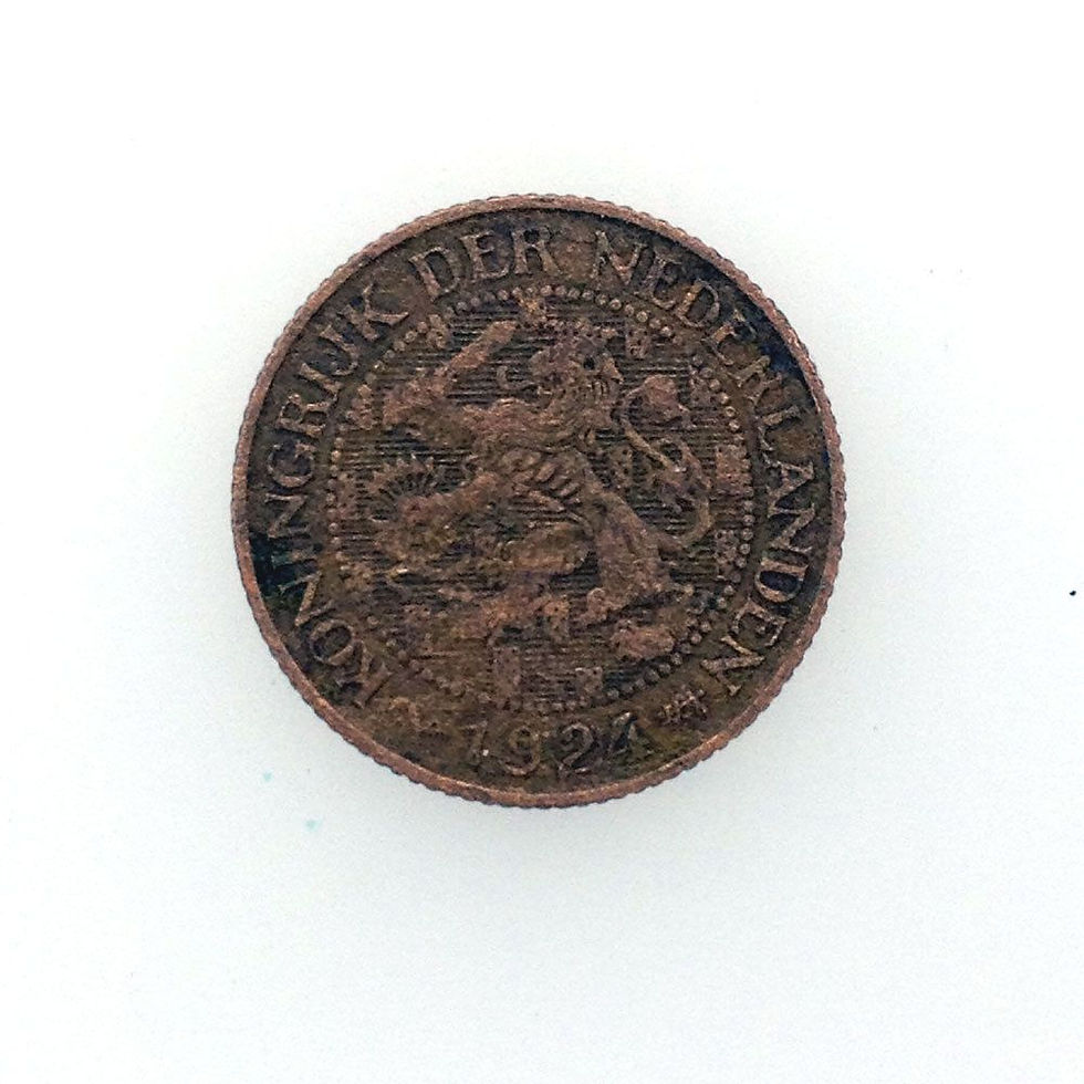 Netherlands 1 cent coin, 1924.