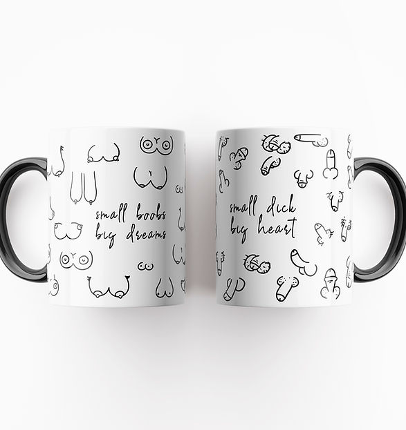 deux tasses aux motifs amusants