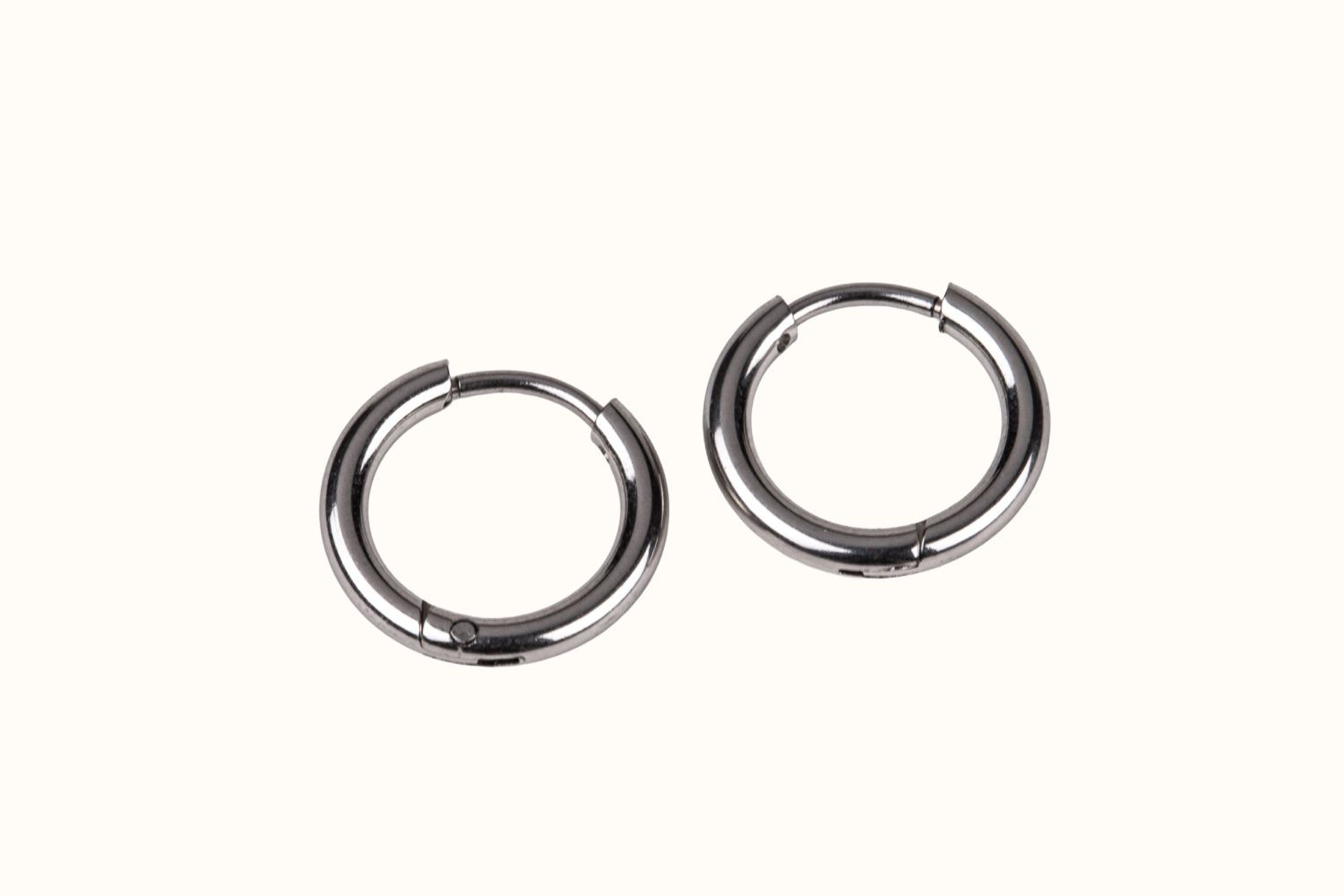 Hoop Earrings – PVD Coated Stainless Steel (Silver Tone) | Ear 113