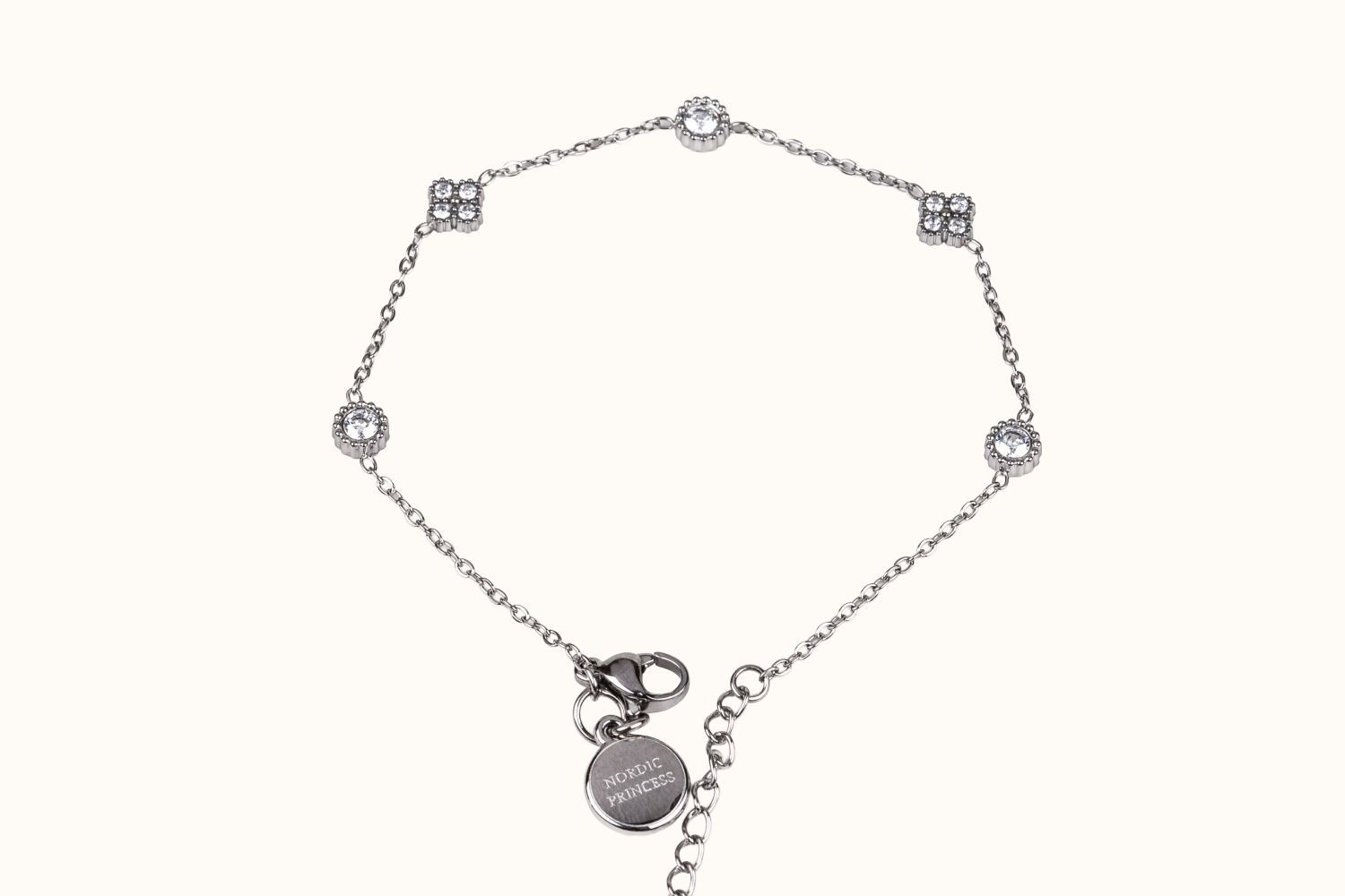 Bracelet – PVD Coated Titanium (Silver Tone) | Elise Bracelet 18 cm