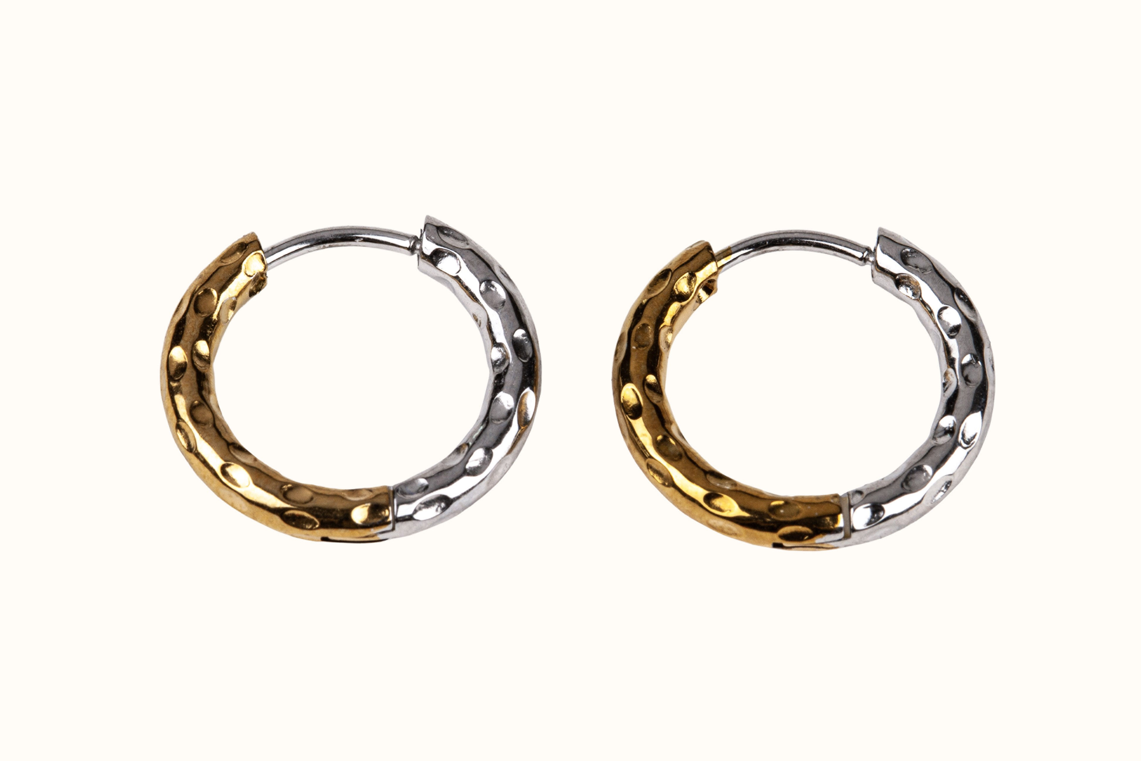 Hoop Earrings – PVD Coated Stainless Steel (Gold & Silver Tone, Mix) | Ear 158