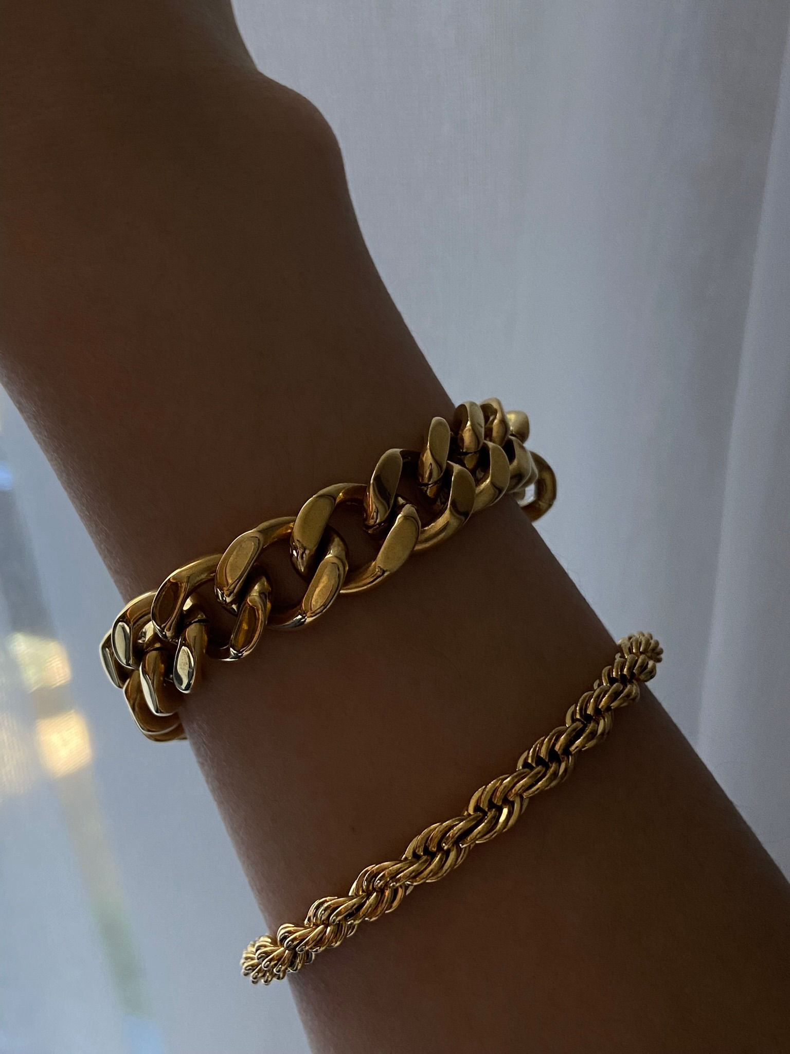 24K Gold Platted Cuban Link Chain Bracelet